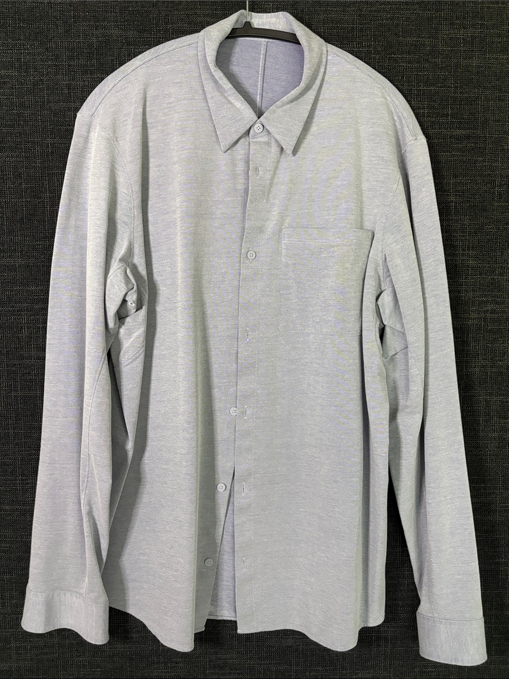 lululemon athletica Men's Light Gray Button-Down Shirt